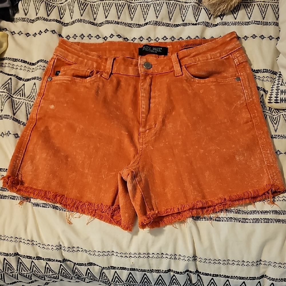 Judy Blue Orange Jean Shorts